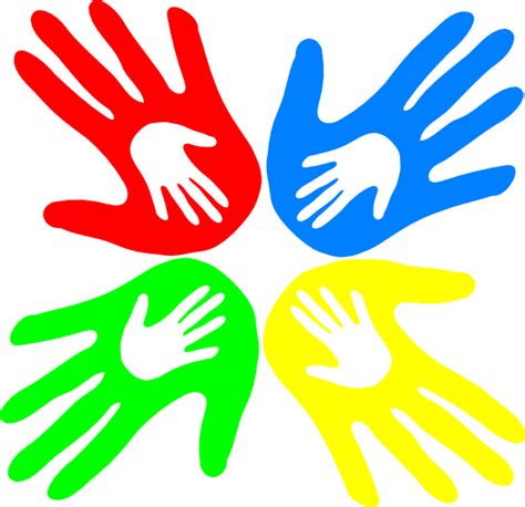 Colored Hands Clipart Clipart Best