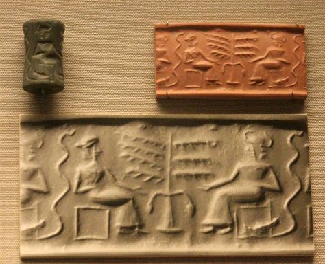Sello Cilíndrico Sumerios Los Sumerios Mesopotamia
