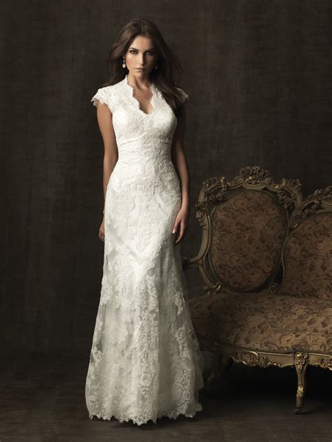 Silver modest couture dress must be in your closet you need a special piece for a special day. Trumpet Mermaid scalloped cap sleeve court train lace ...