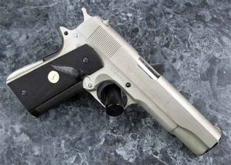 Colt Government Model Series 70 Satin Nickel 45 For Sale