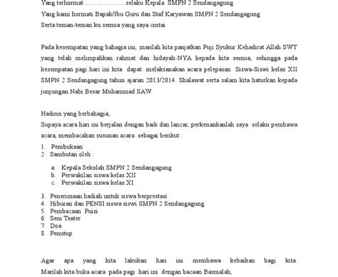 Selamat malam dan salam sejahtera untuk kita semua. Teks Pembawa Acara Perpisahan Kelas 9 Bahasa Jawa ...