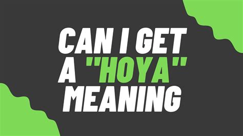 Can I Get A Hoya Meaning Bingotingo