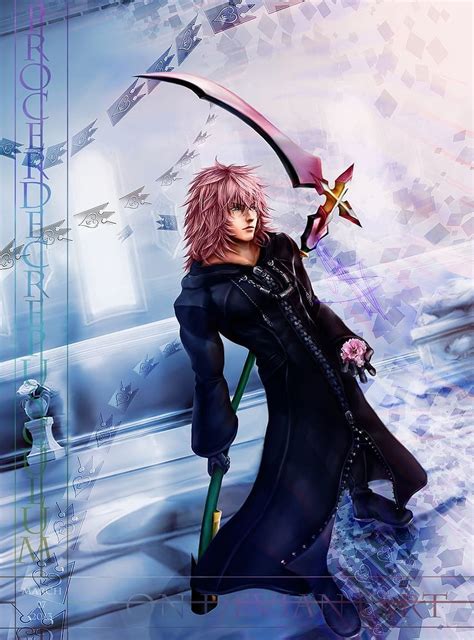 marluxia the reaper of the pink rose kingdom hearts art kingdom hearts characters kingdom