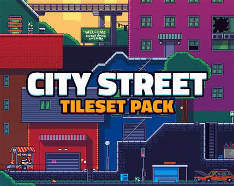 City Street Tileset Pack Gamedev Market