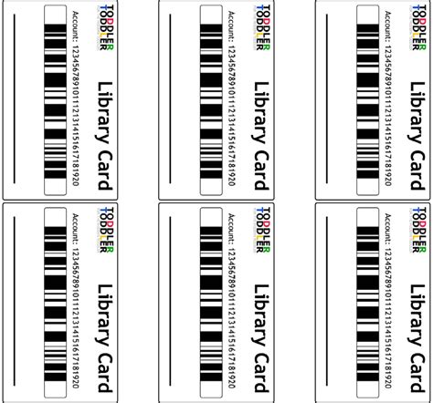 Printable Library Cards