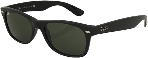 Ray Ban New Wayfarer Sunglasses Matte Black Frame 55mm Matte Black Frame Solid