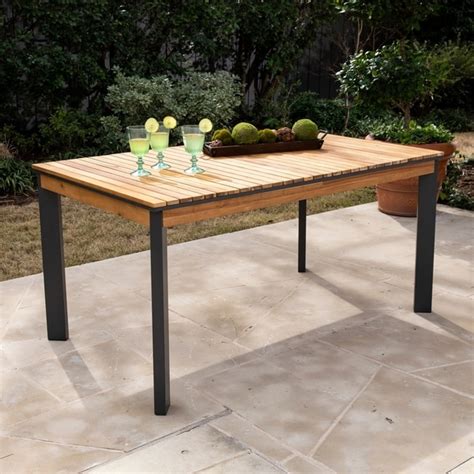 Enjoy summery meals with your family with one of our stylish garden dining sets. Shop Havenside Home Viola Contemporary Natural/ Gray Wood Outdoor Dining Table - Free Shipping ...