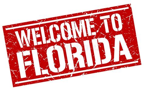 Welcome To Florida Stamp Stock Vector Illustration Of Banner 121115968