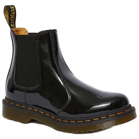 Dr Martens 2976 Womens Patent Leather Chelsea Boots In Black