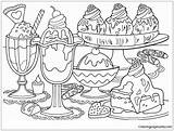 Coloring Desserts Printable Adults Sheets Adult Cute Visit sketch template