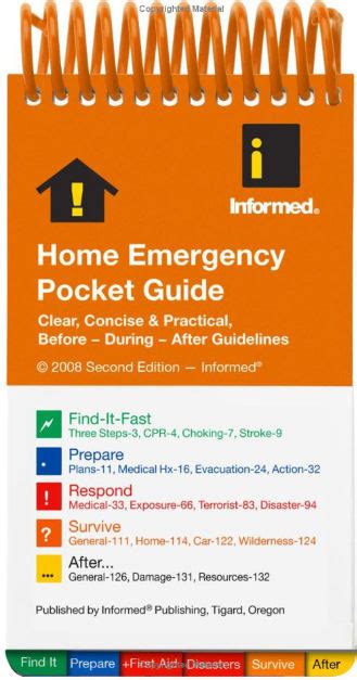 Pawmark Home Emergency Pocket Guide Safety Products
