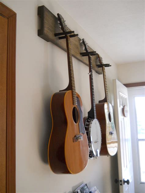 Diy Multi Guitar Wall Hanger I Need This Acoustic Guitar Hanger