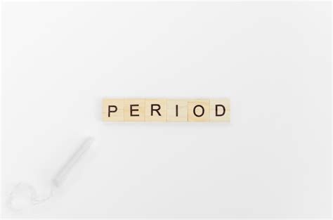 Period Word From Scrabble Letters And Tampon Free Photo