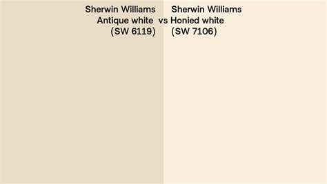 Sherwin Williams Antique White Vs Honied White Side By Side Comparison