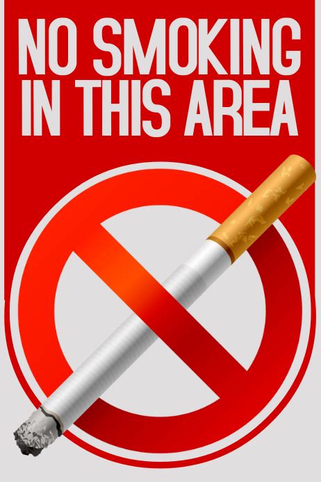 no smoking area poster sketsa