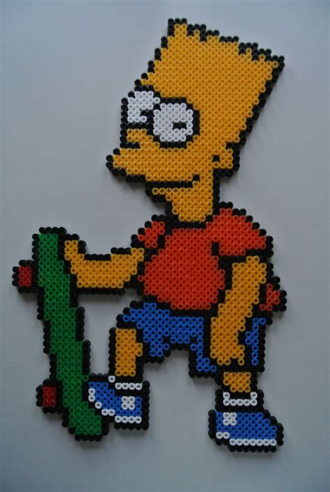 Bart Simpson Hama Perler By Taxi25 Abalorios Hama Hama Manualidades