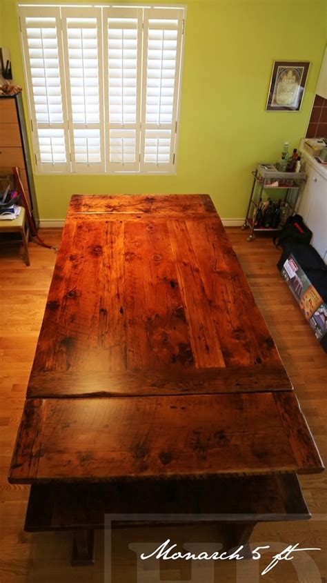 The wheels make it easy to move as needed while also giving this table a. Barnwood Tables Toronto Ontario Reclaimed Wood HD ...