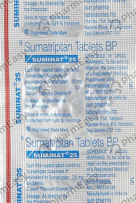 Buy Sumitrex Mg Tablet Online At Flat Off Pharmeasy