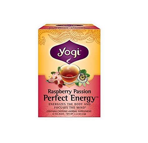 Yogi Raspberry Passion Perfect Energy 127 Ounce Package 16 Tea Bags