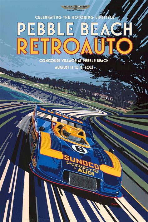 2021 Pebble Beach Retroauto Poster Pebble Beach Concours Delegance