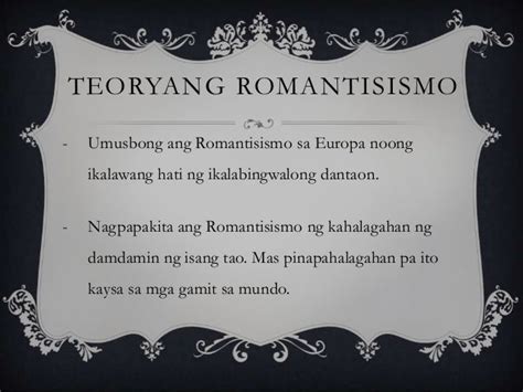 Ano Ang Ibig Sabihin Ng Teoryang Romantisismo Angsabila