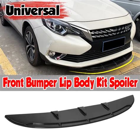 BLACK UNIVERSAL FRONT Bumper Spoiler Lip Body Kit Splitter Chin Decoration UK PicClick