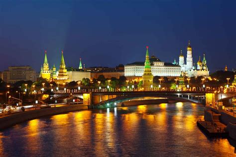 368×254 City Moscow By Night Grad Moskva Pogled Na Reku 3d