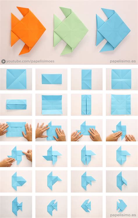 Cómo Hacer Pez De Papel Origami Papiroflexia Paper Crafts Origami