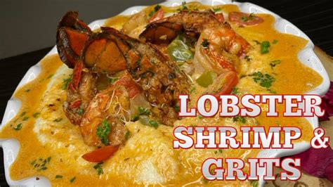 Cajun Lobster Shrimp And Gouda Grits 🦞 🍤🍛 • The Best Brunch Recipe