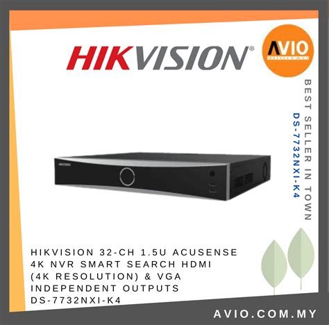 Hikvision 32ch 32 Channel 15u Acusense 4k 8mp 8 Megapixel Ip Network