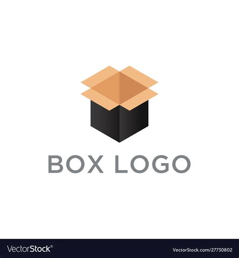 This logo uploaded 31 dec 2011. Open box logo design Royalty Free Vector Image