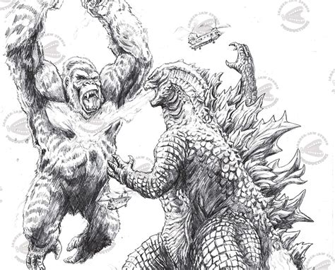 King Kong Versus Godzilla Coloring Pages King Kong Versus Godzilla