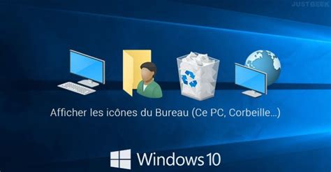 Windows 10 Afficher Les Icônes Du Bureau Ce Pc Corbeille