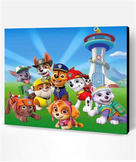 Paw Patrol Illustration Paint By Number Paint By Numbers Pro
