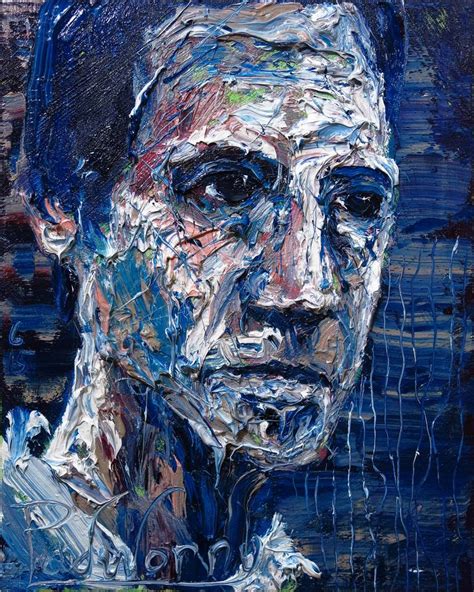 Expressionist Abstract Portrait Painting Man Art Self Portraiture In