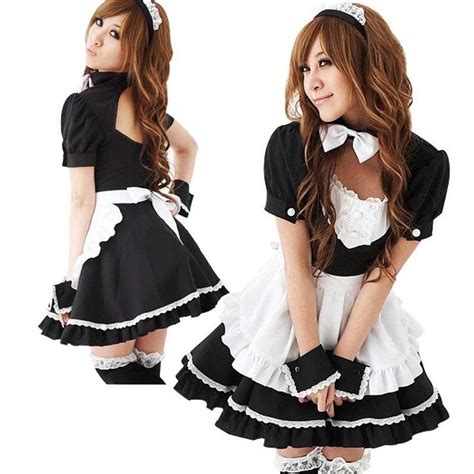 French Maid Costume Sweet Gothics Anime Lolita Dress