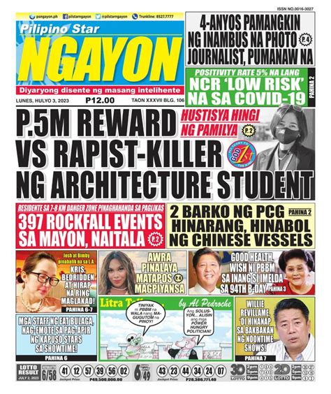 Pilipino Star Ngayon Newspaper Get Your Digital Subscription