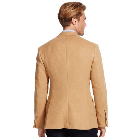 A neutral blue print pairs with anything—even a colorful polo. Polo Ralph Lauren Polo I Camel Hair Sport Coat in Natural ...