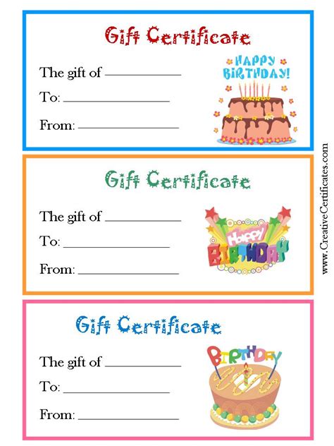 Birthday Gift Voucher Template My Xxx Hot Girl