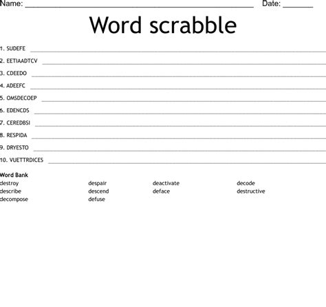 Word Scrabble Word Scramble Wordmint