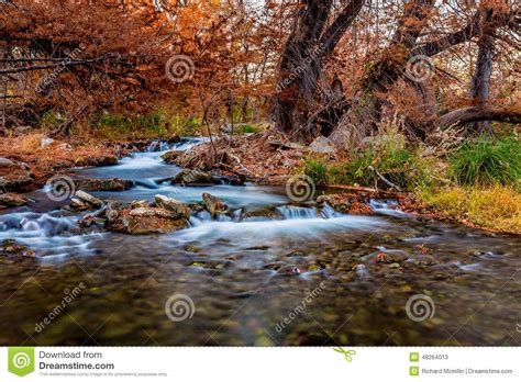 Beautiful Fall Foliage And Silky Waterfalls On The