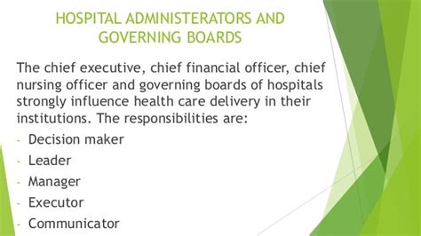 Major Stake Holders In Health Care System