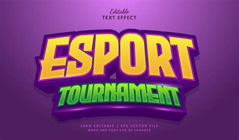 Premium Vector Esport Tournament Editable Text Effect Style Esport Gaming