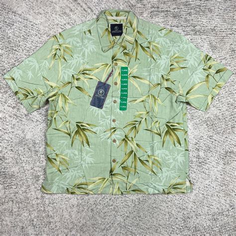 Vintage Nwt Jamaica Jaxx Shirt Mens Xl Hawaiian Silk Blend Camp Bamboo