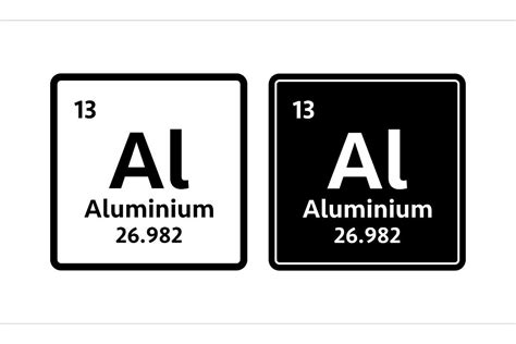 Aluminium Symbol Chemical Element Grafik Von Dg Studio · Creative Fabrica