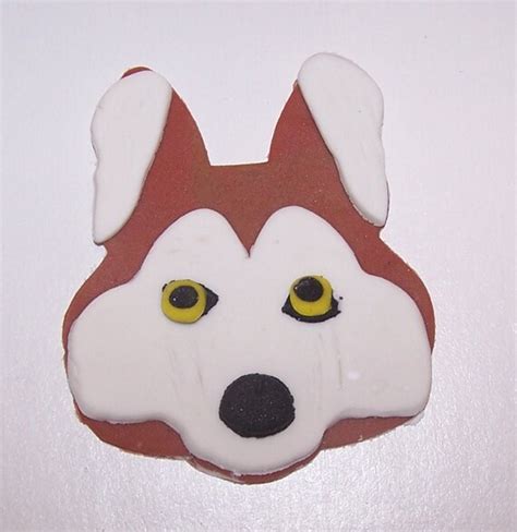 Siberian Husky Adorable Dog Face Cupcakecookie Topper Etsy