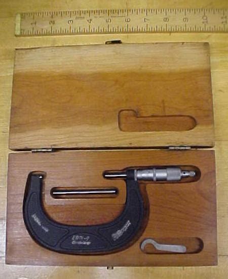 Scherr Tumico Micrometer 3 4 Inch Outside Wwood Case