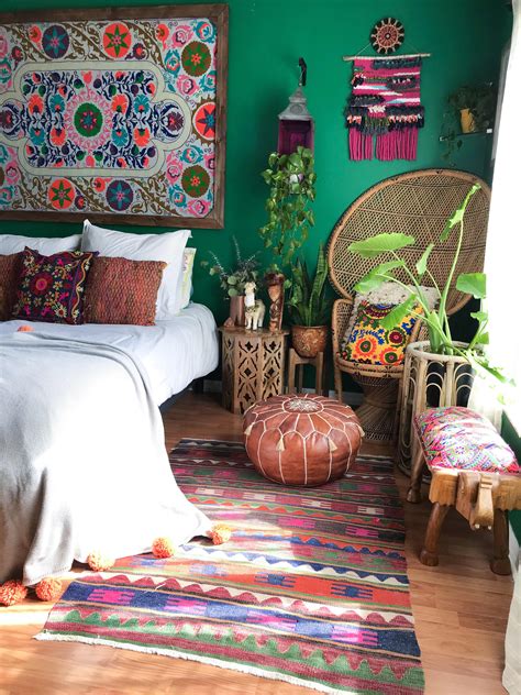 Bold Bohemian Rooms Maximalists Will Love Boho Style Room Bohemian Bedroom Design Boho