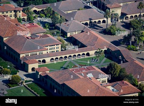 Aerial Above Stanford University Palo Alto California Stock Photo Alamy
