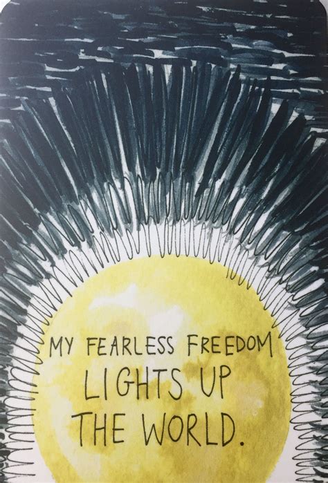 My Fearless Freedom Lights Up The World Affirmation Cards